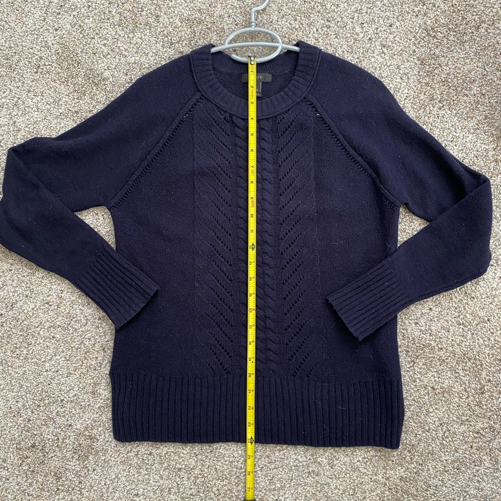 J.Crew Navy, wool braided sweater